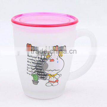 350ml Frosted Glass mug with handle