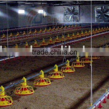 Flating way chicken broiler feed line