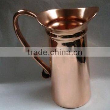 Copper Water Pitcher Jug Hammered photo-5