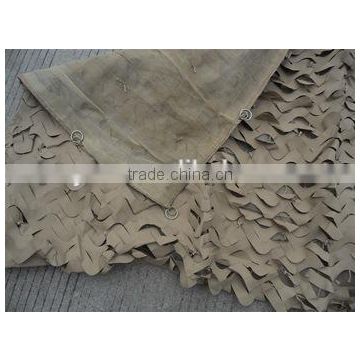 Rustle Free Military Based Sand Camo Netting Mesh Fabric