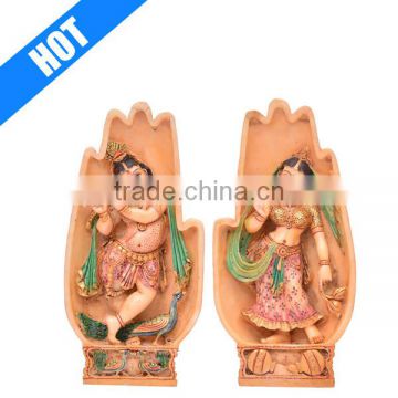 Customized Hand Painted Resin Lord Radha Krishna Figurine