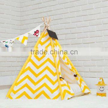 Wholesale Cotton Canvas Chevron Styles Pet Indoor Play Room Dog Tent photo-4
