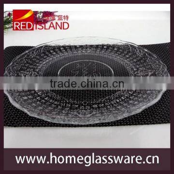 2016 Hotsale CLEAR PASTRY CAKE PLATE OR PLATTER SWEETS DESSERTS ROUND CLEAR CHINESE GLASS