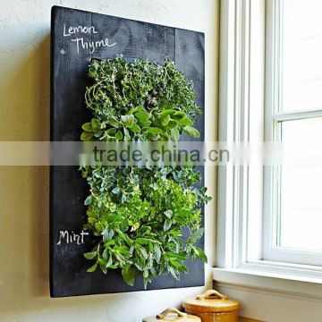 wooden chalkboard wall planter