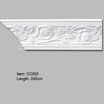 Crown Molding Trim with Rose Design