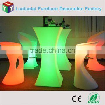 Rechargeable Battery Operated Illuminated Round Led Tea/coffee/cocktail Table photo-5