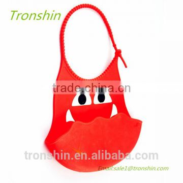 hot sale Washable Baby Silicon Feeding Bibs