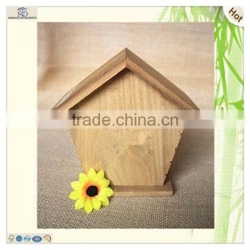 Handmade Craft Slot Roofing Hanging Doorplate Wood Hut photo-4