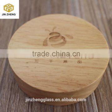 Wholesale Customed Glass Honey Jar With Wood Lids photo-2