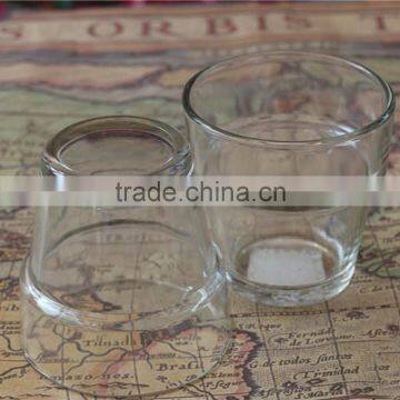 Clear Small Decorative Pillar Glass Candle Holder Jar
