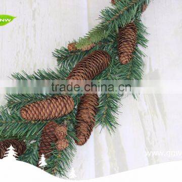 GNW CHGR-1607026 Hot Sale Hanging Christmas Tree Artificial Pine Needle Garland With Pine Cones photo-3