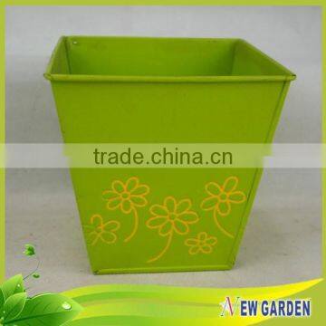 Handmade Galvanized Metal Pot Outdoor Flower Large for Garden photo-3