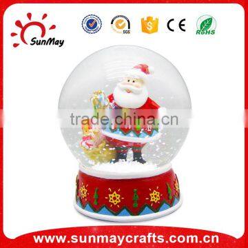 hight quality custom made resin Christmas santa snowman snow globes