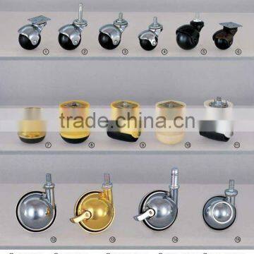 Gold Finish Shopping Trolley Elevator Castors