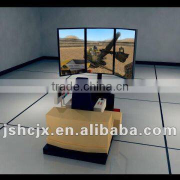 Three screen power shovel excavator simulator