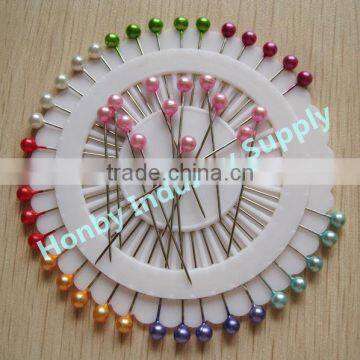 38mm ball shaped pearl colors plastic head pin