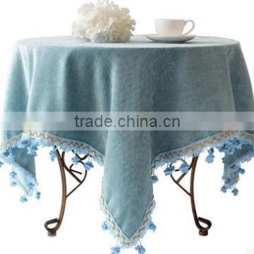 European high-grade garden style cotton round tablecloth / table cloth tablecloths round table