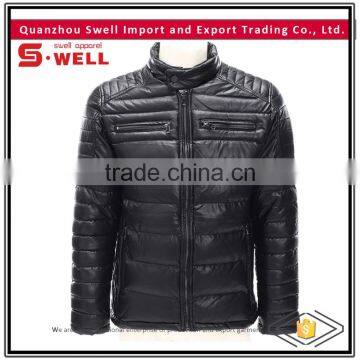 Winter superior quality windproof mens pu leather jacket