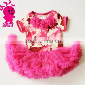 Wholesale baby girls clothes short sleeve Camouflage dress