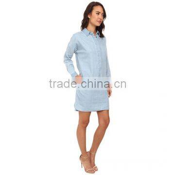 Wholesale Long Sleeved Denim Dress Patterns photo-4