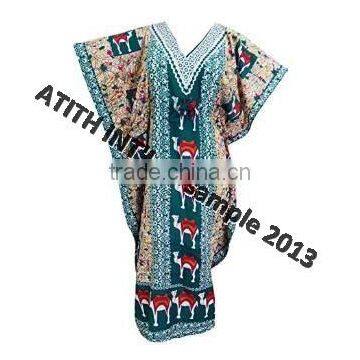 100% Polyester Printed Beachwear Kaftan photo-2
