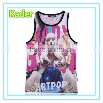 Ladies summer dri fit crop tank top sublimation printing