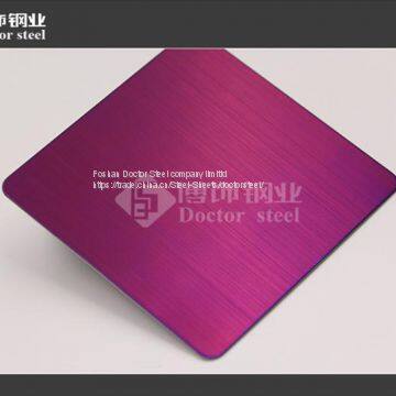 Hot Sale 304 Purple HL Decorative Stainless Steel Sheet photo-2