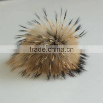 Hot Sales Genuine Raccoon Fur Pom Poms Fur Balls DIY for Children Knitted Cap Gloves Keychain Beanies Jewelry Accessories photo-6