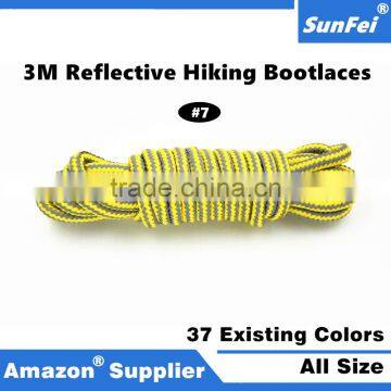 Professional Customized 3M Bright Adjustable Hiking Bootlaces Reflective Lace Cord Manufacturer Sneakers Shoelaces