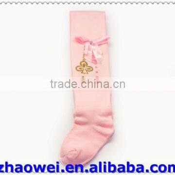 Bowknot Heart Printed Young Girls Tights photo-3
