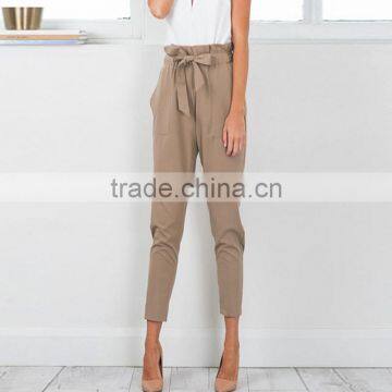 Fancy Long Lenght High Waist Women Flared Trousers photo-3