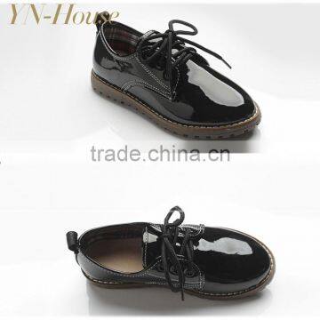 Hot Sale Boys Black Leather School Shoes Casual Shoes