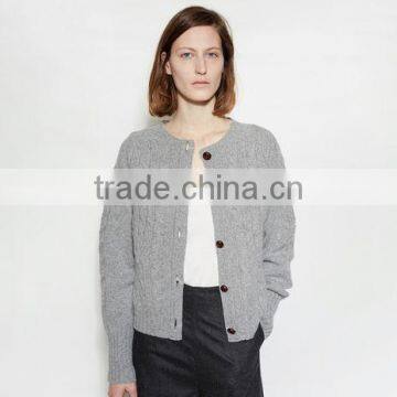 New Design Woolen Knitted Women Sweater Cardigan photo-2