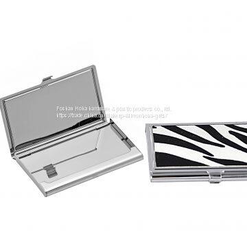 Zebra PU Gift Set With Cosmetic Mirror Card Box Handbag Holder Luggage Tag photo-4