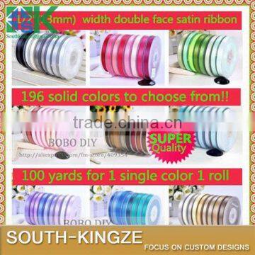 1/2"(13MM)width double face satin ribbon,100%polyester,100 yards/color,reach SVHC free,196colors available,freeshipping,B2013846