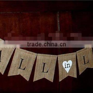 FALL in LOVE Wedding Banner Burlap Venue Decoration Photo Prop Engagement Bunting photo-2
