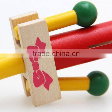 Hot Sale Wooden Baby Hand Shacking Bell Toy Educational Musical Toys photo-2