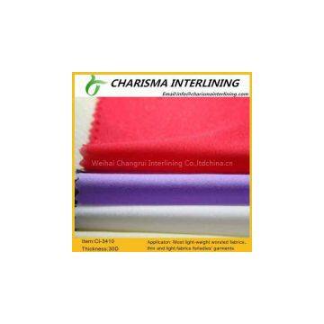 Chiffon Woven Interlining With Fusible 3410