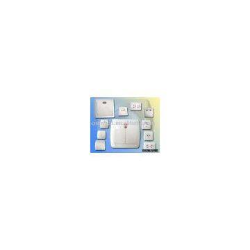 electrical wall switch illuminated with light