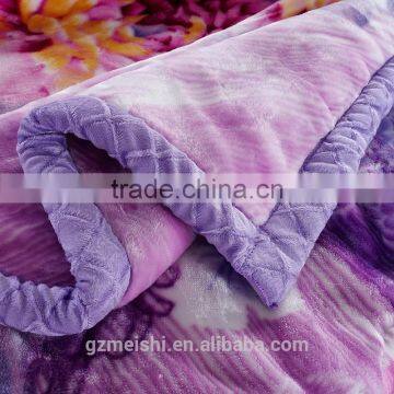 Supplier 100%polyster Rashell Home Rose Print Mink Blanket photo-4