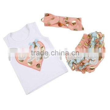 Children cotton t shirt petti girl outfit girls boutique outfit factory supplier