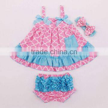 2 PCS Baby Toddlers Infant Girls Cotton Cute Dress+ Underpants Outfit Sets