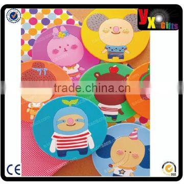 Free shipping Eco-friendly cartoon mouse cup pad pvc soft placemat silica gel bowl pad coasters