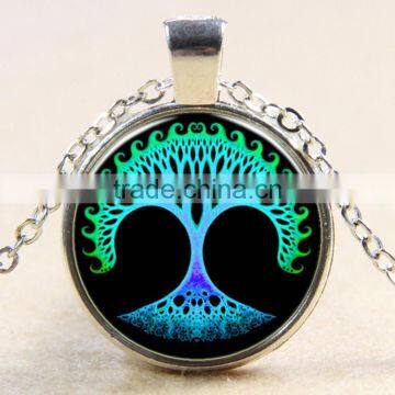 XP-TGN-LT-146 Factory Price Diy Image Glass Life Pendant Family Tree Cabochon Necklace For Gift Women Men Child