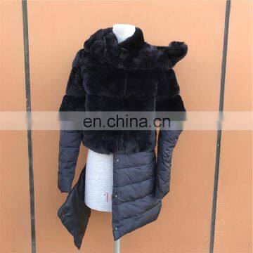 China supplier Genuine Rex Rabbit Chinchilla fur Garment Real fur coats