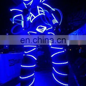 new performance dancing wear led robot costume/stilts walker led robot costume clothing