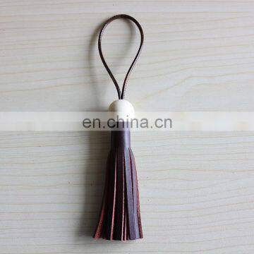 Genuine Leather Accessories Log Beads Pure Handmade Korean Wax Rope Pendant photo-3