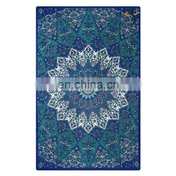 Twin Tapestry Indian Mandala Star Elephant Blue Color Tapestry Embroidered Wall Hangings Boho Cotton Bedsheet