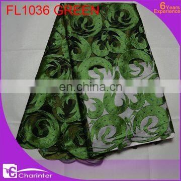 Free Shipping Nigerian Lace With Rhinestone Bridal Lace Fabrics Tulle Voile Lace Fabric photo-4