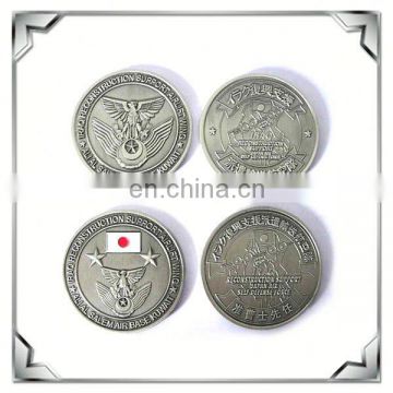 custom antique silver Japan souvenir coin